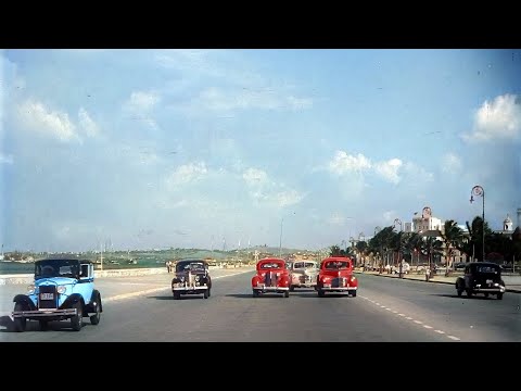 La Habana, Cuba 1940s in color [60fps,Remastered] w/sound design added