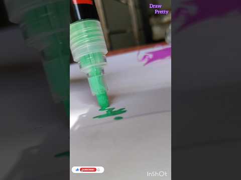 🟢 activating my new acrylic paint marker|subscribe my channel|#drawpretty #markers #short#satisfying