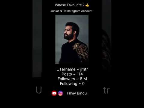 Junior ntr Instagram Account ID #juniorntr #devra #ntr #instagram #instagramaccount #instaid