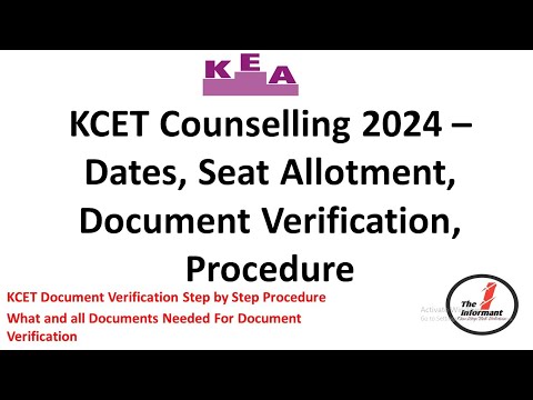 KCET Counselling Process 2024|KCET Document Verification Step By Step Procedure|UGCET Document List