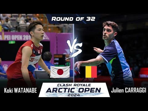 Koki WATANABE (JPN) vs Julien CARRAGGI (BEL) | Arctic Open 2024 Badminton