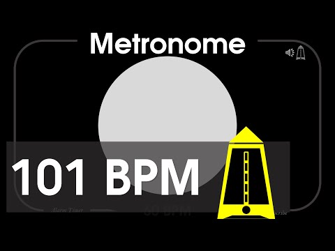 101 BPM Metronome - Allegretto - 1080p - TICK and FLASH, Digital, Beats per Minute