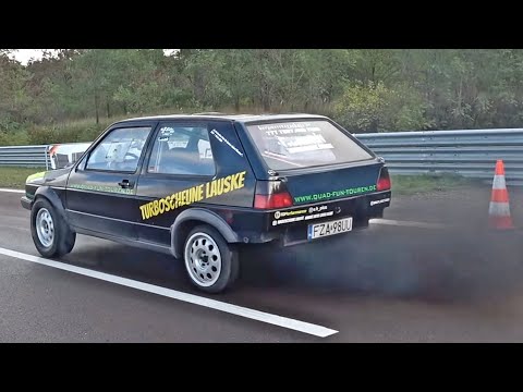 VW Golf 2 Turbo Diesel Tuning - Drag Racing