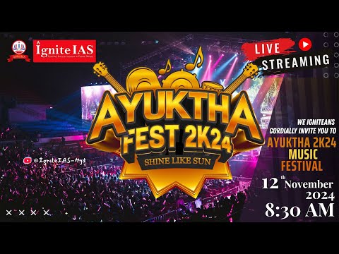 Ayuktha 2k24 (Shine like Sun) 🔴LIVE🔴 🎥 🎙️ 🔥🔥🔥 |  #igniteias #festival #collegelife