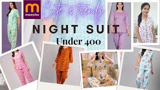 cute night suits under 400 from Meesho