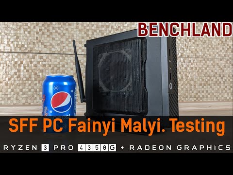 SFF PC. Ryzen 3 PRO 4350G + Radeon Graphics in mini-ITX case, testing