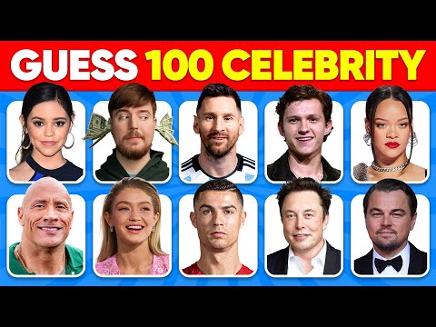 Guess the Celebrity in 3 Seconds | 100 Most Famous People | Daily Quiz