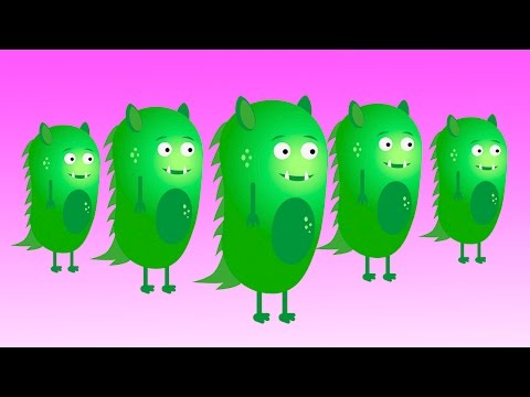 "Five Little Monsters" | Nursery Rhyme with Halloween theme | Little Blue Globe Band