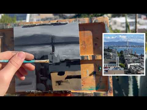 How to do a value study in oils | Plein air sketching in San Francisco