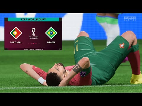 FIFA 23 World Cup Showdown: Brazil vs Portugal | Epic Clash with Brazil's Victory