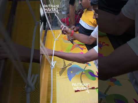 Making of Silk Paithani Saree Art #paithani #handloom #making #art #design #trending #traditional