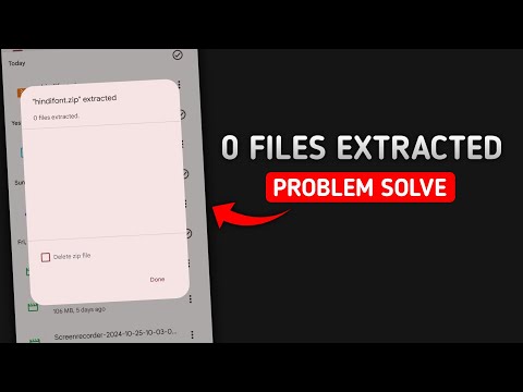 0 File Extracted Problem Solve | Font Zip File Extract Problem