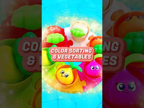 Colors & Vegetables Sorting Game for Toddlers | Educational Activities for Toddlers #shorts