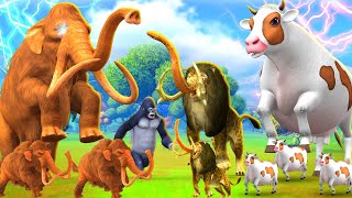 Heroic Magic Cow vs Epic Giant Mammoth 🐮✨🐘 | Legendary Clash for Survival and Power