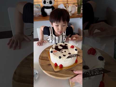 #パンダ　#バースデーケーキ　4歳誕生日男の子