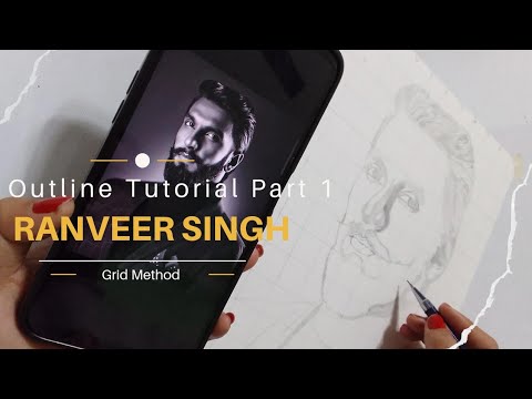 How to draw Ranveer Singh step by step outline Tutorial | Part 1