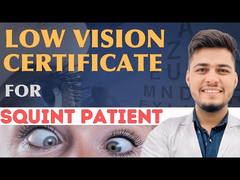 जिनकी आखो में भेंगापन है क्या उनको मिलेगा CERTIFICATE | VISION DISABILITY CERTIFICATION FOR SQUINT