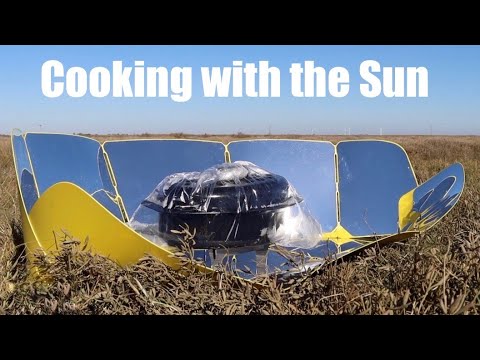 Cooking with the Sun using Free Solar Energy.  Minestrone Soup. Solar Brother SUNGOOD Oven.