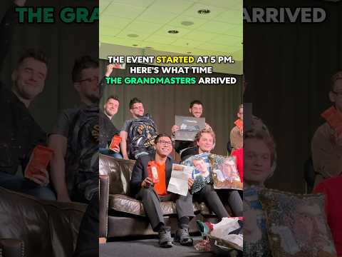 Which GRANDMASTER ARRIVED FIRST to the EVENT?