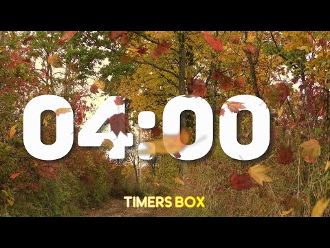 🍁 Silent 4 Minute Autumn Fall Timer for Classroom 📚 Teachers 👩‍🏫 Kids 🧒 and School Study Breaks 🍂