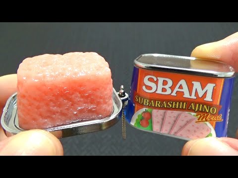 Canned Food & Replica keychains　缶詰キーホルダー　本物と比較