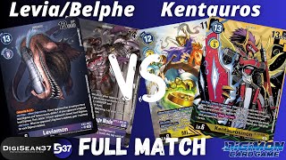 Leviamon/Belphemon VS Kentaurosmon | Digimon Card Game | EX5 Animal Colosseum