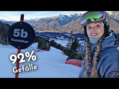 Steilste Ski-Abfahrt in Deutschland: Kandahar (92%) in Garmisch-Partenkirchen