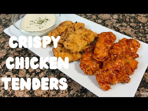 Crispy Buttermilk Fried Chicken Tenders | Homemade Chicken Strips | Game Day Recipes