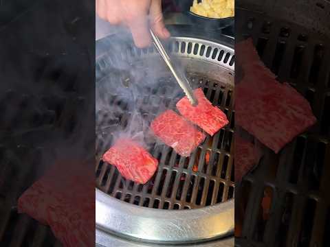 Melting Perfection: The Ultimate A5 Wagyu Experience! #youtubeshorts #a5wagyu #wagyu #kbbq #shorts