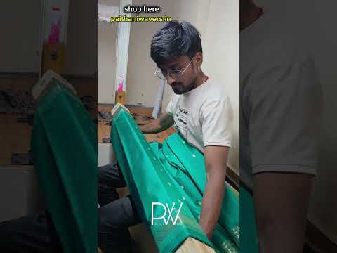 Making of Pure Silk Saree Art #traditional #paithani #saree #handloom #design