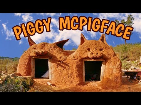 #7 Pig Faced Earthbag Pig House Build #naturalbuilding