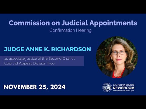 Commission on Judicial Appointments: Judge Anne K. Richardson