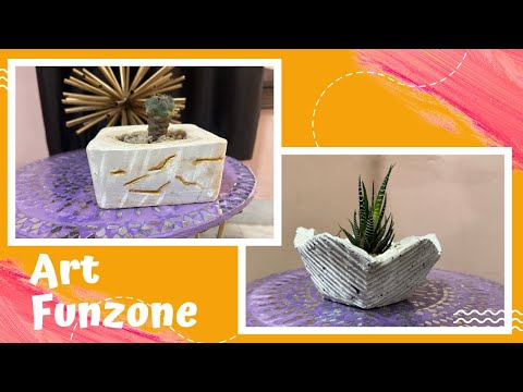 Cement Flower Pot Ideas| Cement Craft #cementcraft #cement #flowerpots #planter #diy #youtube