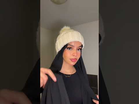 winter hijab tutorial with beanie