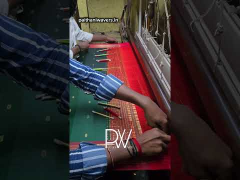 Pure Silk Paithani Saree Manufacturing #paithani #handloom #traditional #traditional #wear