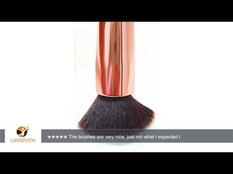 Mypreface Rose Golden Foundation Brush Flat Top Kabuki for Face Makeup - Perfect for Blending