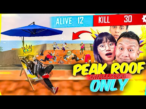 Peak Roof Only Challenge 👑 Heroic Lobby Solo Vs Squad Full Gameplay || Free fire