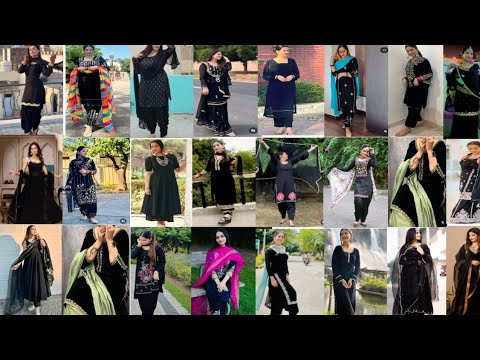 40 Latest Punjabi Black Suit Designs For Girls 2025 / Black suit Design 2025