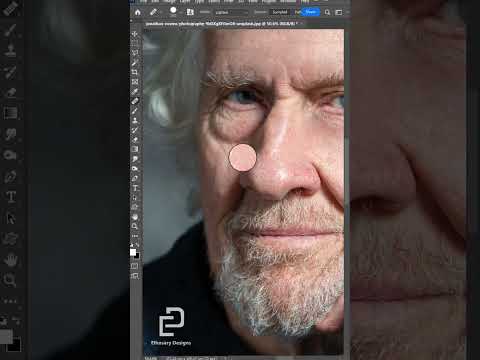 Remove facial wrinkles | Photoshop Tutorials #shorts