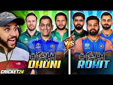 DHONI XI 🆚 ROHIT XI: Last Ball Thriller⚡Cricket 24