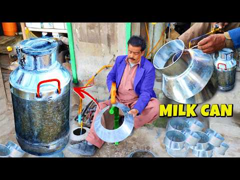 Inside the Factory: How Workers Make Handmade Milk Cans!