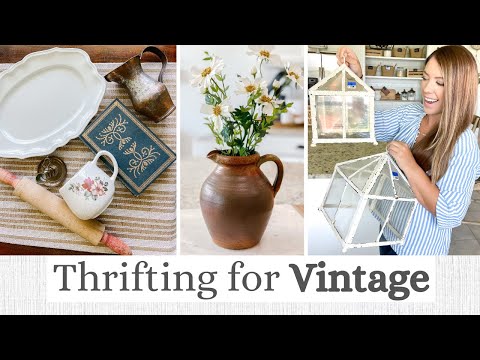 THRIFT WITH ME (I Got Lucky Today!) Thrift Haul 2022 + Thrifted Vintage Decor Styling