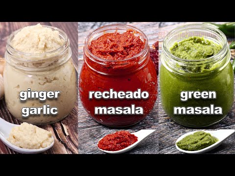 Goan Recheado Masala | Goan Green Masala | Ginger Garlic Paste | Pastes I make and store