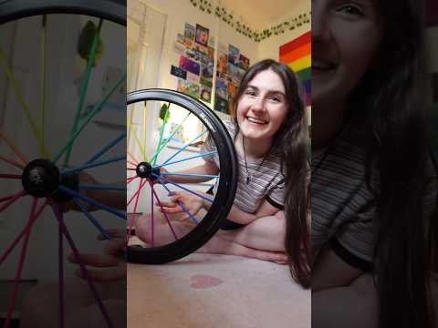 Part 2 | Decorating My Wheelchair! 😌🏳️‍🌈 #wheelchair #disabilitypride #queer