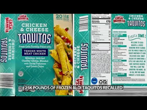 Frozen taquitos sold at Aldi recalled after metal found in product