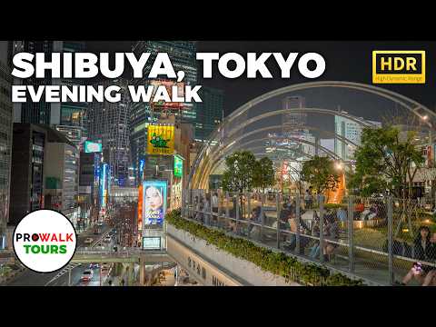 Shibuya Night Walk: Tokyo's Neon Wonderland | 4K 60fps HDR with Captions