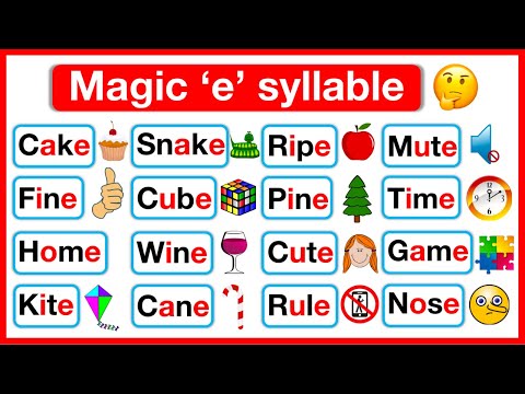 What is a VOWEL-CONSONANT-E? 🤔 Magic E | Learn with examples | Syllables in English | 7 Syllables