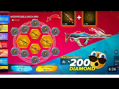 WOODPECKER X GROZA RING IN FREE FIRE INDIA || NEW RING EVENT || OLD INCUBATOR GUN RETURNED ||