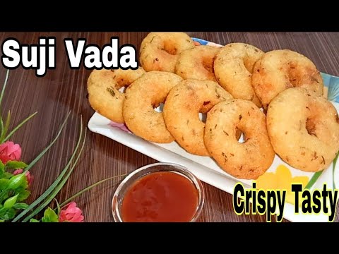 सुजी से बनाये मेदू बड़ा ll Instant Rava Medu vada ll Suji Vada tea time Snake recipe ll AMK