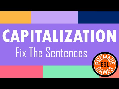 Practice English Capitalization | Intermediate ESL Grammar Activity | Capital Letters